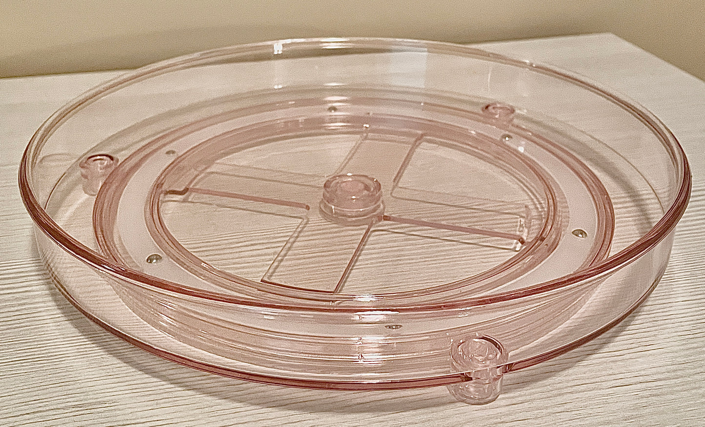 Lightpink plastic spinning tray