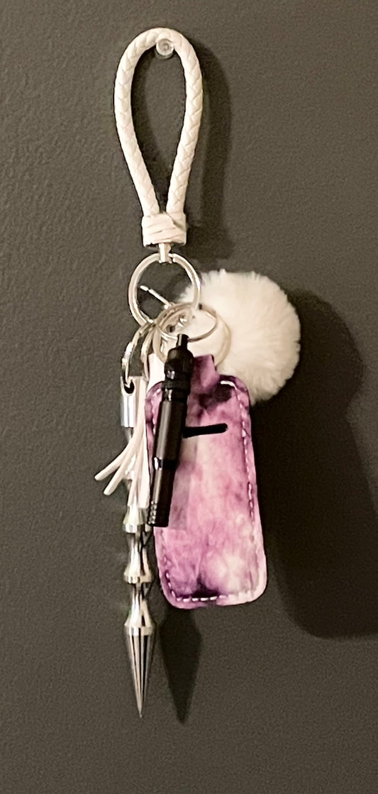 Abby's Purple Marble Safety Keychain