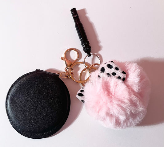 Cat and Mirror Keychain