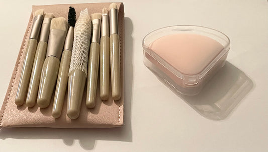 Tan and Peach Brush Set